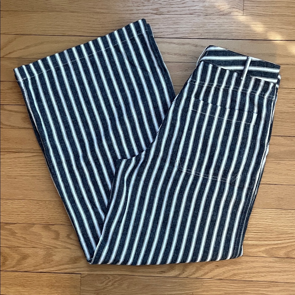 Madewell Zoe Striped Relaxed Wide Pant